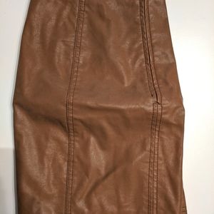 Free People Faux Leather Mini Skirt